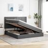 vidaXL Lit avec rangement et matelas Gris fonc&eacute; 180 x 200 cm Polyester