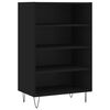 vidaXL Buffet haut noir 57x35x90 cm bois d'ing&eacute;nierie