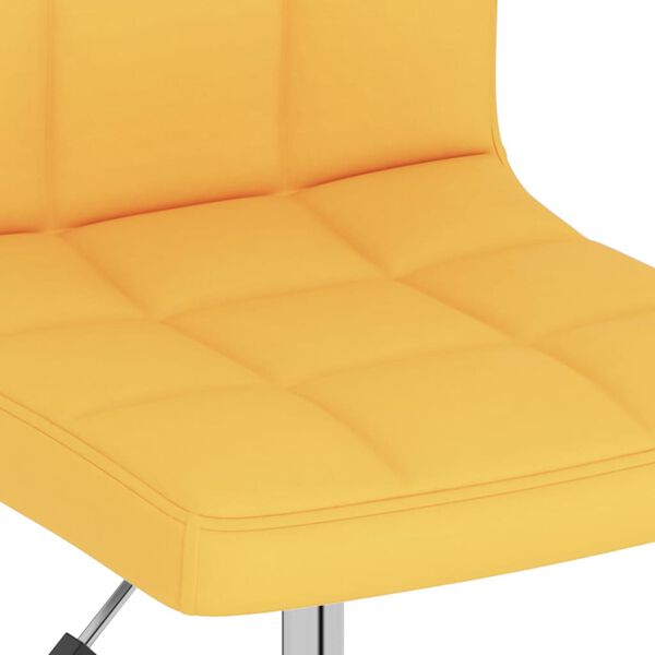 vidaXL Chaises pivotantes &agrave; manger lot de 4 jaune moutarde tissu