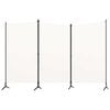 vidaXL Cloison de s&eacute;paration 3 panneaux Blanc 260x180 cm Tissu