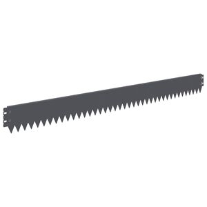 vidaXL Bordure de Pelouse 10 pc 103 x 10 cm Acier Anthracite