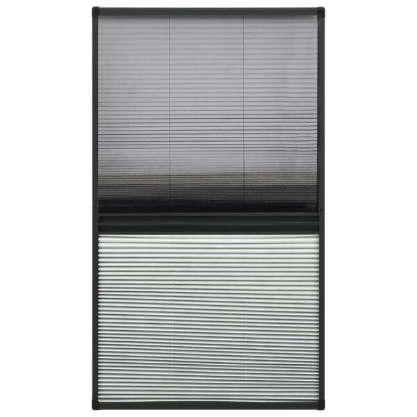 vidaXL Moustiquaire pliss&eacute;e pour fen&ecirc;tre Aluminium 80x160 cm et auvent