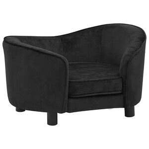 vidaXL Canap&eacute; pour chien Noir 69x49x40 cm Peluche