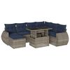 vidaXL Ensemble de canap&eacute; de jardin 8 pcs avec coussins gris r&eacute;sine tress&eacute;e