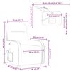 vidaXL Fauteuil de massage inclinable Cr&egrave;me Tissu