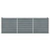 vidaXL Lit sur&eacute;lev&eacute; de jardin Acier galvanis&eacute; 240x40x77 cm Gris