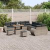 vidaXL Ensemble de canapé de jardin 13 pcs Gris polyrotin
