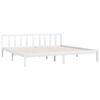 vidaXL Cadre de lit sans matelas blanc bois massif