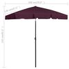 vidaXL Parasol de plage rouge bordeaux 180x120 cm