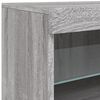 vidaXL Buffet avec lumi&egrave;res LED sonoma gris 142,5x37x67 cm