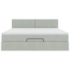 VidaXL Cadre de lit ottoman avec matelas gris clair 160x200 cm velours