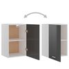 vidaXL Armoire suspendue "Lyon" Gris brillant 39,5x31x60 cm