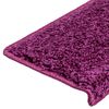 vidaXL Tapis d'escalier 20 pi&egrave;ces 65 x 21 x 4 cm Violet Bord rectangulaire