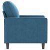vidaXL Fauteuil Bleu 60 cm Velours