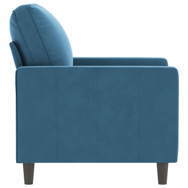 vidaXL Fauteuil Bleu 60 cm Velours