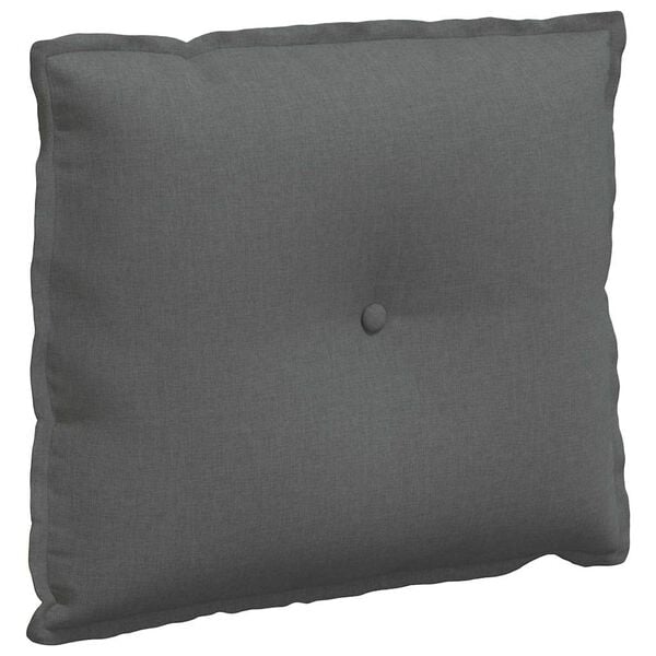 vidaXL Coussin de Dos Gris fonc&eacute; 60 x 19 x 50 cm tissu