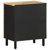 vidaXL Table de chevet noir 50x33x60 cm bois de manguier massif brut