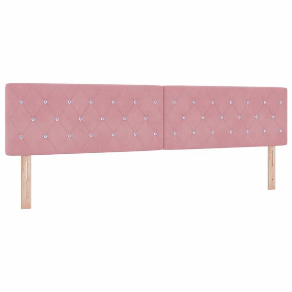 vidaXL T&ecirc;te de lit avec t&ecirc;te de lit Rose 200 cm Cuir synth&eacute;tique