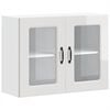vidaXL Armoire murale cuisine avec porte vitr&eacute;e Kalmar blanc brillant