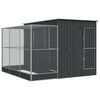 vidaXL Voli&egrave;re avec extension Argent 290x303x216 cm Acier