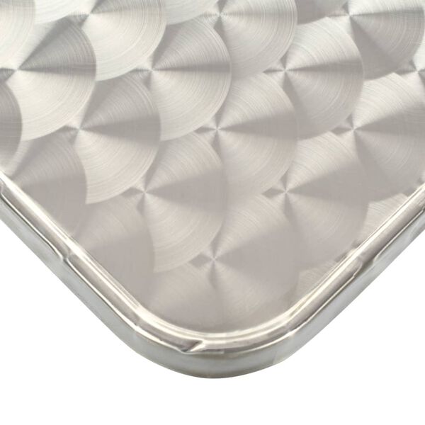 vidaXL Table de jardin Argent&eacute; 80x80x70 cm Aluminium