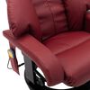 vidaXL Fauteuil de massage TV inclinable rouge bordeaux similicuir