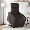 vidaXL Fauteuil inclinable marron fonc&eacute; tissu