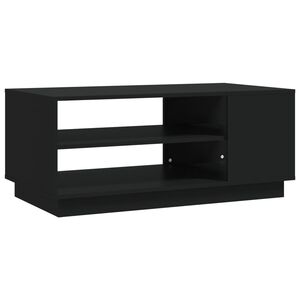 vidaXL Table basse noir 102x55x43 cm bois d'ing&eacute;nierie