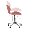 vidaXL Chaises &agrave; manger pivotantes lot de 4 Rose Velours