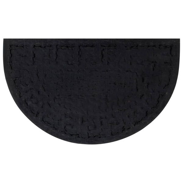 vidaXL Tapis de porte demi-rond 45x75 cm caoutchouc et fibre de coco