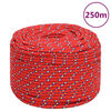 vidaXL Corde de bateau Rouge 8 mm 250 m Polypropyl&egrave;ne
