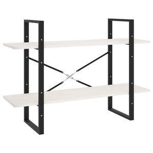 vidaXL Biblioth&egrave;que &agrave; 2 niveaux Blanc 100x30x70 cm Bois de pin massif