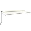 vidaXL Auvent r&eacute;tractable automatique 600x350 cm Cr&egrave;me