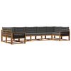 vidaXL Ensemble de canap&eacute;s d'ext&eacute;rieur 7 pc Naturel et Anthracite