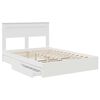 vidaXL Lit de Rangement Blanc 140 x 190 cm Bois d'ing&eacute;nierie