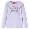 T-shirt enfants &agrave; manches longues lilas clair 128