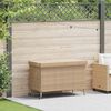 vidaXL Bo&icirc;te de rangement de jardin et roues r&eacute;sine tress&eacute;e