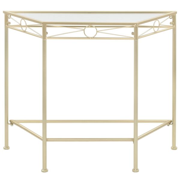 vidaXL Table d'appoint Style vintage M&eacute;tal 87 x 34 x 73 cm Dor&eacute;
