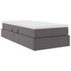 vidaXL Lit avec rangement et matelas Gris 90 x 190 cm Simili cuir