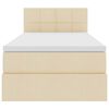 vidaXL Lit avec rangement et matelas avec matelas Cr&egrave;me 100 x 200 cm