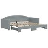 vidaXL Lit de jour avec lit gigogne gris clair 90x190 cm tissu