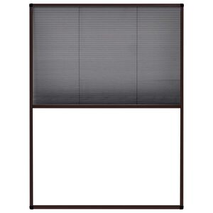 vidaXL Moustiquaire pliss&eacute;e pour fen&ecirc;tre Aluminium Marron 60x80 cm