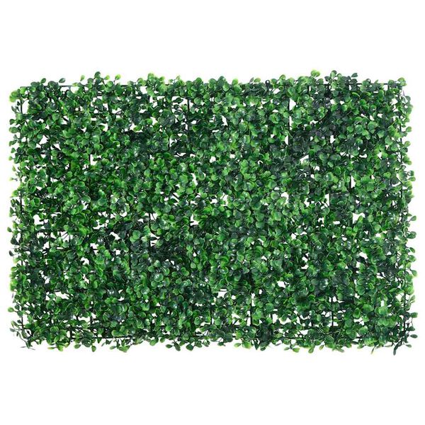  vidaXL Clôture à feuilles d’arbustes artificiels  6 pcs vert 40x60 cm