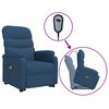 vidaXL Fauteuil de massage Bleu Tissu