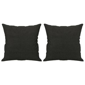 vidaXL Coussins d&eacute;coratifs lot de 2 Noir 40x40 cm Tissu