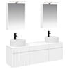 vidaXL Ensemble d'armoire de salle de bain 5 pcs Blanc