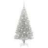vidaXL Sapin de No&euml;l avec 150 LED avec support Argent 120 cm PET