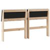 vidaXL T&ecirc;te de lit capitonn&eacute;e Gris clair 140 cm Pin massif