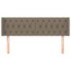 vidaXL T&ecirc;te de lit avec oreilles Taupe 163x16x78/88 cm Tissu
