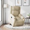vidaXL Fauteuil inclinable &eacute;lectrique cr&egrave;me tissu